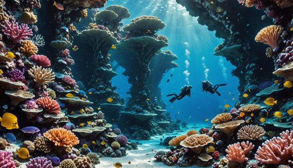 L exploration sous-marine révèle des paysages marins magiques