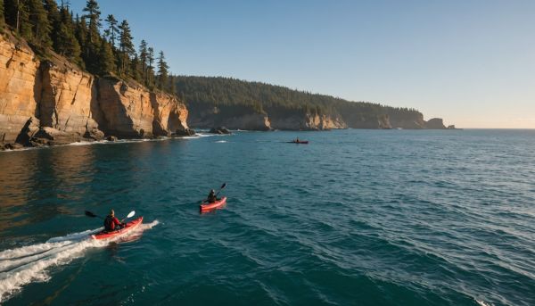 Pagaver le long du littoral sauvage pour découvrir des criques